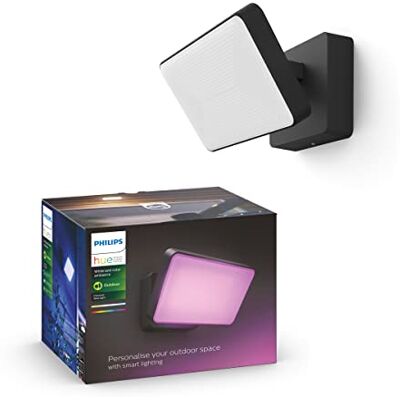 Philips Discover Wit en kleurenambiance smart garden led-wandlamp, zwart Philips Discover Wit en kleurenambiance smart garden led-wandlamp, zwart