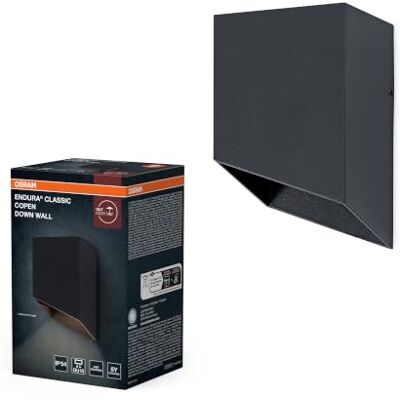 OSRAM Wandlamp Endura Classic Copen Down, versie GU10, indirecte verlichting, IP54, gegoten aluminium, antraciet ENDURA Classic Copen, Outdoor Lighting (Special), Gris foncé, 25000 h, Pack de 1 OSRAM Wandlamp Endura Classic Copen Down, versie GU10, indirecte verlichting, IP54, gegoten aluminium, antraciet ENDURA Classic Copen, Outdoor Lighting (Special), Gris foncé, 25000 h, Pack de 1