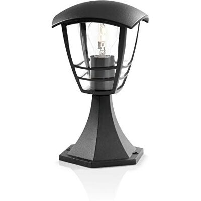 Philips Creek Sokkellamp Klein Zwart 60 W E27-fitting Buitenlantaarn Spatwaterdicht Exclusief lichtbron Philips Creek Sokkellamp Klein Zwart 60 W E27-fitting Buitenlantaarn Spatwaterdicht Exclusief lichtbron