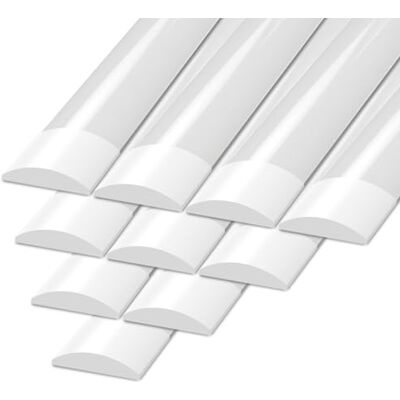Ledvion Set van 10 geïntegreerde led-linters, 120 cm, IP65, 30 W, 2400 lumen, neutraal wit, 6500 K, op maat te snijden, garageverlichting, magazijn, werkplaats, kelderlamp Ledvion Set van 10 geïntegreerde led-linters, 120 cm, IP65, 30 W, 2400 lumen, neutraal wit, 6500 K, op maat te snijden, garageverlichting, magazijn, werkplaats, kelderlamp