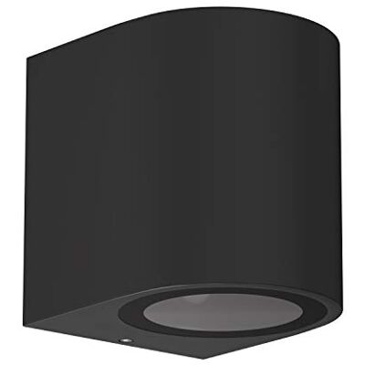 ledscom.de ALSE wandlamp voor buiten, IP54, downlight, mat zwart, rond, 1x GU10 max. 35 W ledscom.de ALSE wandlamp voor buiten, IP54, downlight, mat zwart, rond, 1x GU10 max. 35 W