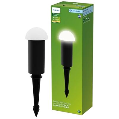 Philips Edwina GardenLink Sokkellamp met spies 24V Warm wit licht; 2700K Zwart Tuinpadverlichting Philips Edwina GardenLink Sokkellamp met spies 24V Warm wit licht; 2700K Zwart Tuinpadverlichting