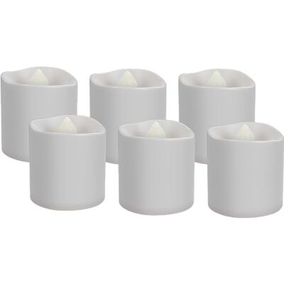 goobay 64603 Led-theelichtjes, draadloos, met timer, USB-oplaadbaar, met accu, 6 kleine oplaadbare ledkaarsen, 64603 goobay 64603 Led-theelichtjes, draadloos, met timer, USB-oplaadbaar, met accu, 6 kleine oplaadbare ledkaarsen, 64603