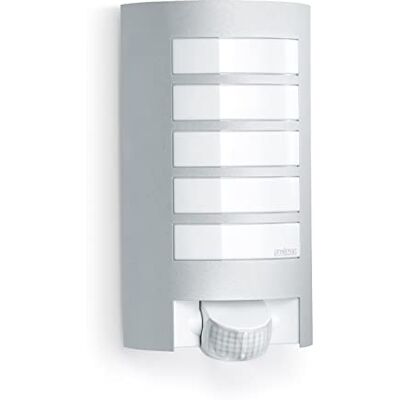 Steinel L12 Buitenlamp, Bewegingsmelder, 180 Graden Bereik, 10 m Bereik, Robuust Aluminium Scherm, E27, Max. 60 W, Zilver Steinel L12 Buitenlamp, Bewegingsmelder, 180 Graden Bereik, 10 m Bereik, Robuust Aluminium Scherm, E27, Max. 60 W, Zilver