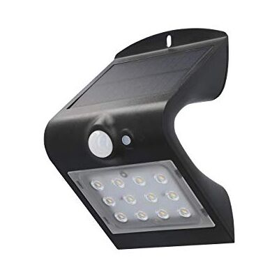 Unitec Led-wandlamp op zonne-energie met bewegingsmelder 120 graden, 1,5 W, 220 lumen, 4000 K, zonnelamp voor buiten, IP65-bescherming, zwart, energieklasse A++ Unitec Led-wandlamp op zonne-energie met bewegingsmelder 120 graden, 1,5 W, 220 lumen, 4000 K, zonnelamp voor buiten, IP65-bescherming, zwart, energieklasse A++
