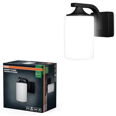 OSRAM ENDURA Classic Wandlamp, zwart, E27, IP43, aluminium behuizing, glazen diffuser, geschikt voor buitenruimtes, zonder gloeilamp OSRAM ENDURA Classic Wandlamp, zwart, E27, IP43, aluminium behuizing, glazen diffuser, geschikt voor buitenruimtes, zonder gloeilamp