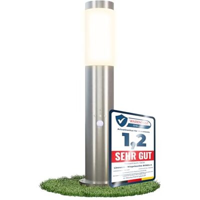 linovum Bosea-B staande lamp buiten met bewegingsmelder, schemeringssensor & E27 fitting roestvrij stalen paallamp 50 cm IP44 linovum Bosea-B staande lamp buiten met bewegingsmelder, schemeringssensor & E27 fitting roestvrij stalen paallamp 50 cm IP44