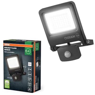 OSRAM ENDURA FLOOD PC Led-schijnwerper, 30 W, met sensor, 4000 K, 3000 lumen, IP44, bewegingsdetectie, 9 m, daglichtsensor, grijs OSRAM ENDURA FLOOD PC Led-schijnwerper, 30 W, met sensor, 4000 K, 3000 lumen, IP44, bewegingsdetectie, 9 m, daglichtsensor, grijs