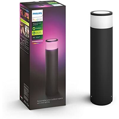 Philips Calla Sokkellamp Uitbreiding Buitenlamp IP65 Duurzame LED-verlichting Wit in Gekleurd Licht Dimbaar Verbind met Hue Bridge Werkt Alexa in Google Home Hoog Zwart Philips Calla Sokkellamp Uitbreiding Buitenlamp IP65 Duurzame LED-verlichting Wit in Gekleurd Licht Dimbaar Verbind met Hue Bridge Werkt Alexa in Google Home Hoog Zwart