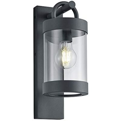 Trio Leuchten Sambesi 204160142 buitenwandlamp van gegoten aluminium, kleur: mat zwart en acryl transparant, met fitting: 1 x E27 Trio Leuchten Sambesi 204160142 buitenwandlamp van gegoten aluminium, kleur: mat zwart en acryl transparant, met fitting: 1 x E27