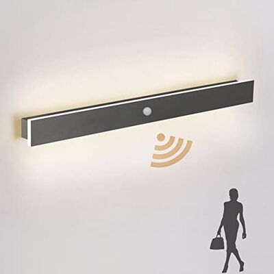 ANKBOY Wandlamp voor buiten, bewegingsmelder, lange binnenverlichting, zwart, led, wandlamp, up down, IP65, wandlamp, trap, garage, terras, tuin, verlichting, 4000 K, 60 cm ANKBOY Wandlamp voor buiten, bewegingsmelder, lange binnenverlichting, zwart, led, wandlamp, up down, IP65, wandlamp, trap, garage, terras, tuin, verlichting, 4000 K, 60 cm