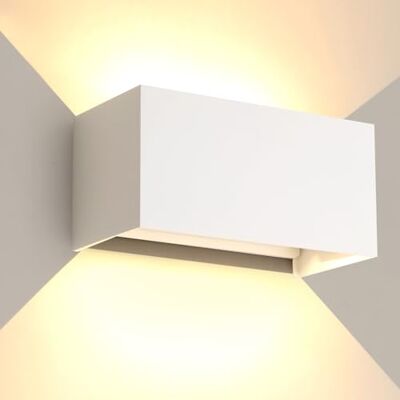 FUPE 25 W led-wandlamp voor buiten, binnen, IP65, waterdicht, modern, aluminium, hoek verstelbaar, wit, 3000 K, warm wit FUPE 25 W led-wandlamp voor buiten, binnen, IP65, waterdicht, modern, aluminium, hoek verstelbaar, wit, 3000 K, warm wit