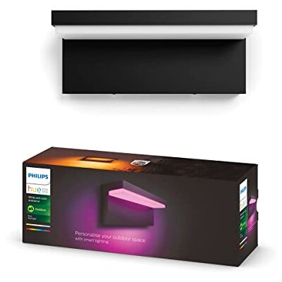 Philips Nyro muurlamp wit en gekleurd licht zwart Philips Nyro muurlamp wit en gekleurd licht zwart