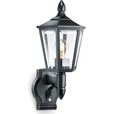 Steinel Buitenlamp L 15 zwart, klassieke buitenlamp, lantaarn, max. 60 W, E27, buitenlamp zonder bewegingsmelder 069179 Steinel Buitenlamp L 15 zwart, klassieke buitenlamp, lantaarn, max. 60 W, E27, buitenlamp zonder bewegingsmelder 069179
