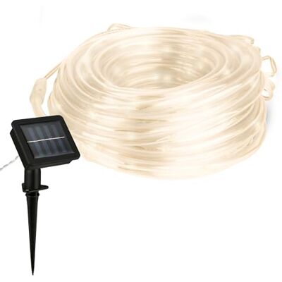 Briloner Ledstrip op zonne-energie, 10 m, warm wit licht, lichtketting op zonne-energie voor buiten met 2 verlichtingsmodi, led-strip op zonne-energie, wit Briloner Ledstrip op zonne-energie, 10 m, warm wit licht, lichtketting op zonne-energie voor buiten met 2 verlichtingsmodi, led-strip op zonne-energie, wit