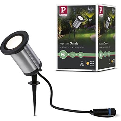 Paulmann 94285 LED Plug & Shine spot Classic incl. 1 x 5,1 watt IP65 onderdompelingsbeveiliging antraciet tuinverlichting metaal warm wit 3000 K Paulmann 94285 LED Plug & Shine spot Classic incl. 1 x 5,1 watt IP65 onderdompelingsbeveiliging antraciet tuinverlichting metaal warm wit 3000 K