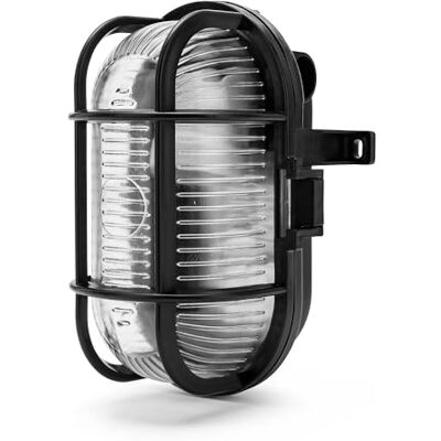 Velamp Turtle-N Wandlamp / plafondlamp ovaal kunststof + glas E27 Max 60 W. Geschikt voor led IP44: voor binnen of buiten, voor balkon, garage, Veranda, zwart Velamp Turtle-N Wandlamp / plafondlamp ovaal kunststof + glas E27 Max 60 W. Geschikt voor led IP44: voor binnen of buiten, voor balkon, garage, Veranda, zwart