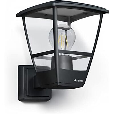 Steinel Buitenlamp L 10 zwart, klassieke wandlamp, E27, lantaarn voor entree, tuin, terras Steinel Buitenlamp L 10 zwart, klassieke wandlamp, E27, lantaarn voor entree, tuin, terras