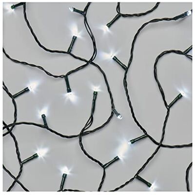 EMOS Led-lichtsnoer koud wit voor binnen en buiten, 12 m lang, IP44, met 120 leds + 5 m kabel en voeding, 6 uur timerfunctie, voor feest, Kerstmis EMOS Led-lichtsnoer koud wit voor binnen en buiten, 12 m lang, IP44, met 120 leds + 5 m kabel en voeding, 6 uur timerfunctie, voor feest, Kerstmis