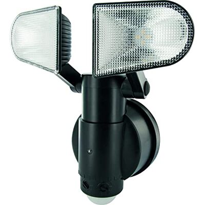SCHWAIGER LED220 011 LED bewegingsmelder lamp met PIR-sensor en twee lampen, zwart, 17,5 x 22,5 x 15,5 cm SCHWAIGER LED220 011 LED bewegingsmelder lamp met PIR-sensor en twee lampen, zwart, 17,5 x 22,5 x 15,5 cm