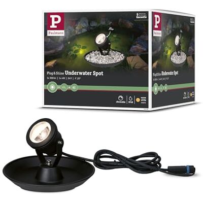 Paulmann 94209 Plug & Shine Buitenverlichting LED Ondergedompelde spot rond incl. 1x2,8 watt IP68 Dimbaar Buiten Zwart Tuinlamp Alu Tuinverlichting 3000 K Paulmann 94209 Plug & Shine Buitenverlichting LED Ondergedompelde spot rond incl. 1x2,8 watt IP68 Dimbaar Buiten Zwart Tuinlamp Alu Tuinverlichting 3000 K