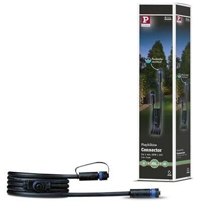 Paulmann 93926 verlichtingssysteem Plug & Shine aansluitkabel 200 cm, zwart 24 V Paulmann 93926 verlichtingssysteem Plug & Shine aansluitkabel 200 cm, zwart 24 V
