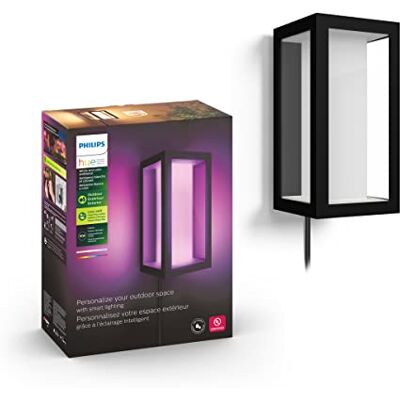 Philips Impress Wandlamp Wit en Gekleurd Licht IP44 Waterbestendige Wandlamp Dimbaar Buitenverlichting Verbind met Hue Bridge Werkt met Alexa en Google Home Smal Zwart Philips Impress Wandlamp Wit en Gekleurd Licht IP44 Waterbestendige Wandlamp Dimbaar Buitenverlichting Verbind met Hue Bridge Werkt met Alexa en Google Home Smal Zwart