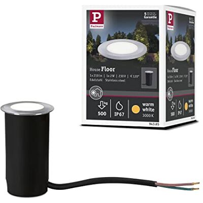 Paulmann 94365 buitenlamp LED inbouw vloer IP67 rond incl. 1x2W geborsteld roestvrij staal buitenlamp Roestvrijstaal, kunststof 3000K Paulmann 94365 buitenlamp LED inbouw vloer IP67 rond incl. 1x2W geborsteld roestvrij staal buitenlamp Roestvrijstaal, kunststof 3000K