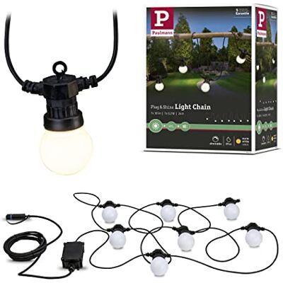Paulmann 94165 Outdoor Plug&Shine lichtketting voor buiten, IP44, 3000 K, 7 x 5 lm, 24 V Paulmann 94165 Outdoor Plug&Shine lichtketting voor buiten, IP44, 3000 K, 7 x 5 lm, 24 V