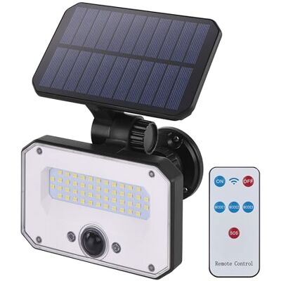 EMOS SPILO led-zonnelamp voor buiten met bewegingsmelder en afstandsbediening Wandlamp op zonne-energie voor huis/tuin Sensorbereik 6 m/120° 4 verlichtingsmodi, helderheid EMOS SPILO led-zonnelamp voor buiten met bewegingsmelder en afstandsbediening Wandlamp op zonne-energie voor huis/tuin Sensorbereik 6 m/120° 4 verlichtingsmodi, helderheid