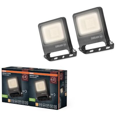OSRAM ENDURA FLOOD PC led-schijnwerper, 20 W, warmwit, 3000 K, 1800 lumen, IP65, gerecycled aluminium, stralingshoek 110°, 90 lm/W, grijs ENDURA Flood Warm White PCR, Outdoor Lanterns, Gris foncé, 30000 h, Pack de 1 OSRAM ENDURA FLOOD PC led-schijnwerper, 20 W, warmwit, 3000 K, 1800 lumen, IP65, gerecycled aluminium, stralingshoek 110°, 90 lm/W, grijs ENDURA Flood Warm White PCR, Outdoor Lanterns, Gris foncé, 30000 h, Pack de 1