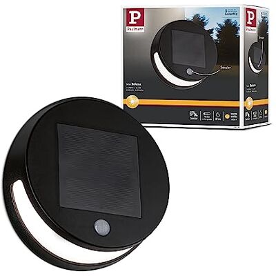 Paulmann 94265 Helena LED wandlamp op zonne-energie, rond, 1 x 3 W, buitenverlichting, antraciet, 3000 K Paulmann 94265 Helena LED wandlamp op zonne-energie, rond, 1 x 3 W, buitenverlichting, antraciet, 3000 K