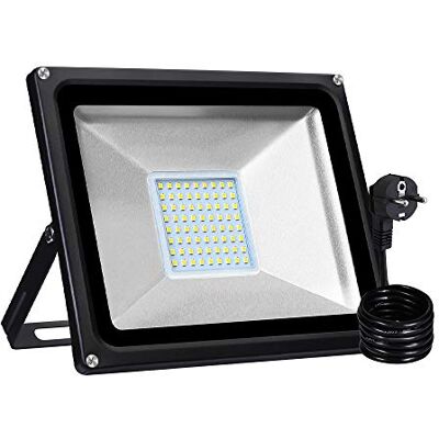 papasbox 50W led-buitenspot IP65 waterdicht aluminium warm wit 3000K EU-stopcontact wandlamp ideaal voor tuin, garage, sportveld papasbox 50W led-buitenspot IP65 waterdicht aluminium warm wit 3000K EU-stopcontact wandlamp ideaal voor tuin, garage, sportveld