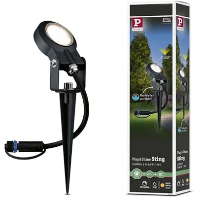 Paulmann 93934 Plug & Shine Spot Sting IP67 3000K 6W 24V stralingshoek 100° 93934 Light Outdoor LED plantenpen tuinverlichting Paulmann 93934 Plug & Shine Spot Sting IP67 3000K 6W 24V stralingshoek 100° 93934 Light Outdoor LED plantenpen tuinverlichting