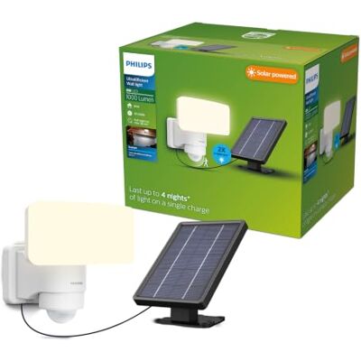 Philips Tylus beveiligingslamp UltraEfficient LED Solar buitenlamp Koel wit licht; 5000 K Wit Bewegingssensor Schemersensor Zonne-energie Philips Tylus beveiligingslamp UltraEfficient LED Solar buitenlamp Koel wit licht; 5000 K Wit Bewegingssensor Schemersensor Zonne-energie