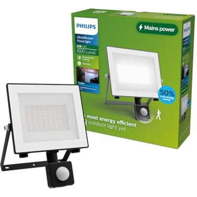 Philips Lois schijnwerper UltraEfficient LED Zwart 24W Koel wit licht; 5000K Bewegingssensor Spotlight Philips Lois schijnwerper UltraEfficient LED Zwart 24W Koel wit licht; 5000K Bewegingssensor Spotlight