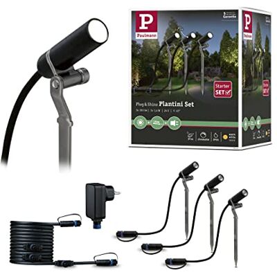 Paulmann 94154 Plug & Shine LED buitenverlichting Plantini Kit 3000K 24V Antraciet Alu 94154 Buitenverlichting Spotverlichting Strahler Paulmann 94154 Plug & Shine LED buitenverlichting Plantini Kit 3000K 24V Antraciet Alu 94154 Buitenverlichting Spotverlichting Strahler