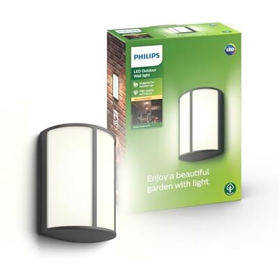 Philips Voorraad wandlantaarn antraciet 1x6W 230V Mygarden Philips Voorraad wandlantaarn antraciet 1x6W 230V Mygarden