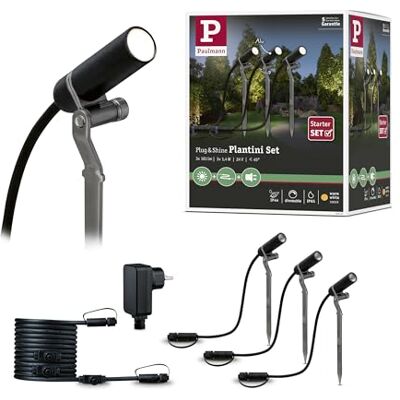 Paulmann 94154 Plug & Shine LED buitenverlichting Plantini Kit 3000K 24V Antraciet Alu 94154 Buitenverlichting Spotverlichting Strahler Paulmann 94154 Plug & Shine LED buitenverlichting Plantini Kit 3000K 24V Antraciet Alu 94154 Buitenverlichting Spotverlichting Strahler