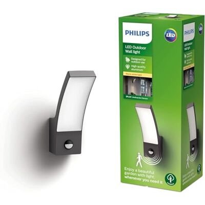 Philips Splay Wandlamp, infrarood, 12 W, antraciet Philips Splay Wandlamp, infrarood, 12 W, antraciet