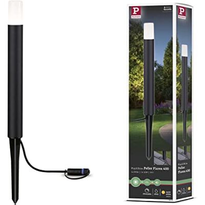 Paulmann 94536 LED buitenlamp Plug & Shine Flarea IP65 400mm warm wit 1x3,6W dimbaar zwart metaal 3000K Paulmann 94536 LED buitenlamp Plug & Shine Flarea IP65 400mm warm wit 1x3,6W dimbaar zwart metaal 3000K