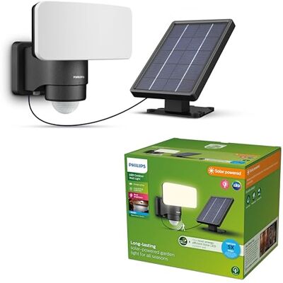 Philips Tylus beveiligingslamp UltraEfficient LED Solar buitenlamp Koel wit licht; 5000 K Zwart Bewegingssensor Schemersensor Zonne-energie Philips Tylus beveiligingslamp UltraEfficient LED Solar buitenlamp Koel wit licht; 5000 K Zwart Bewegingssensor Schemersensor Zonne-energie