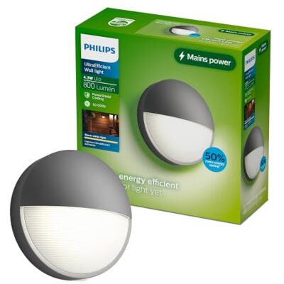 Philips Capricorn Led-buitenwandlamp, 5,5 W, 700 lm, 2700 K warmwit licht Warm wit licht 2700 K, 5,5 W, 700 lm, IP44, weerbestendig, geïntegreerde led, duurzaam, aluminium Philips Capricorn Led-buitenwandlamp, 5,5 W, 700 lm, 2700 K warmwit licht Warm wit licht 2700 K, 5,5 W, 700 lm, IP44, weerbestendig, geïntegreerde led, duurzaam, aluminium