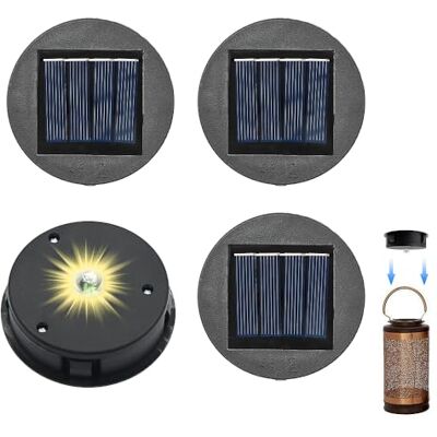 KQWVZ Set van 4 reservelampen op zonne-energie, 8 cm, 4 reserve-zonnepanelen voor tuinlamp, zonnelampen, reservelampen, ronde zonnelampen KQWVZ Set van 4 reservelampen op zonne-energie, 8 cm, 4 reserve-zonnepanelen voor tuinlamp, zonnelampen, reservelampen, ronde zonnelampen