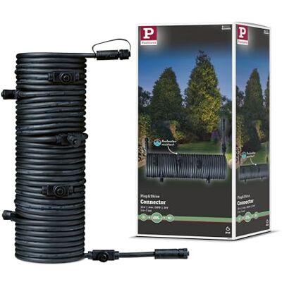 Paulmann 93931 buitenshuis plug en glans kabel 15 m 1 in-7 uit, IP68, 2 x 1,5 qmm H07RN-F, zwart, 1500 x 0,8 x 0,8 cm Paulmann 93931 buitenshuis plug en glans kabel 15 m 1 in-7 uit, IP68, 2 x 1,5 qmm H07RN-F, zwart, 1500 x 0,8 x 0,8 cm