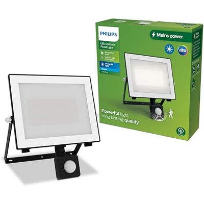 Philips Lois floodlight Zwart 50W Koel wit licht; 5000K Bewegingssensor Verstraler Philips Lois floodlight Zwart 50W Koel wit licht; 5000K Bewegingssensor Verstraler