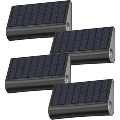 Lumisky Set van 4 warmwitte led-wandlampen op zonne-energie, 4 x TWILY H6,3 cm Lumisky Set van 4 warmwitte led-wandlampen op zonne-energie, 4 x TWILY H6,3 cm