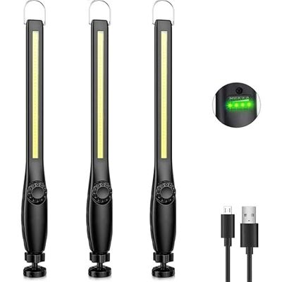 highsam Mecanicus led-handlamp, COB oplaadbare werklamp, dimbaar, led-zaklamp voor auto, garage, camping (3 stuks) highsam Mecanicus led-handlamp, COB oplaadbare werklamp, dimbaar, led-zaklamp voor auto, garage, camping (3 stuks)