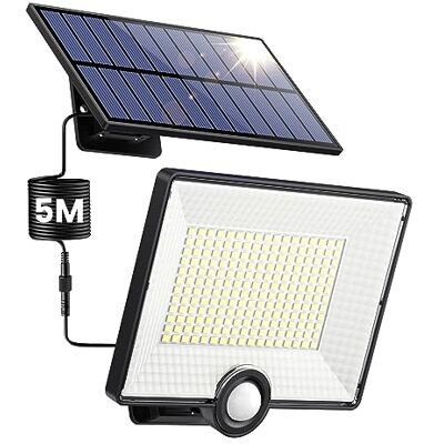 Pxwaxpy 204 stuks led-zonnelampen voor buiten, met bewegingsmelder, 3 modi, stralingshoek van 120 graden, wandlamp op zonne-energie voor de tuin met 5 m kabel, 1 stuk Pxwaxpy 204 stuks led-zonnelampen voor buiten, met bewegingsmelder, 3 modi, stralingshoek van 120 graden, wandlamp op zonne-energie voor de tuin met 5 m kabel, 1 stuk