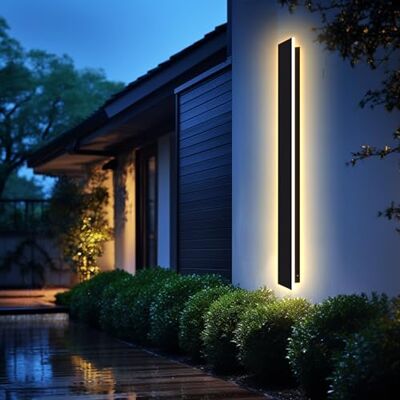 AOLED Led-wandlamp voor binnen en buiten, antraciet, IP67 waterdicht, buitenwandlamp van aluminiumlegering, zwart, voor terras, wandlamp voor tuin, villa, warm licht AOLED Led-wandlamp voor binnen en buiten, antraciet, IP67 waterdicht, buitenwandlamp van aluminiumlegering, zwart, voor terras, wandlamp voor tuin, villa, warm licht
